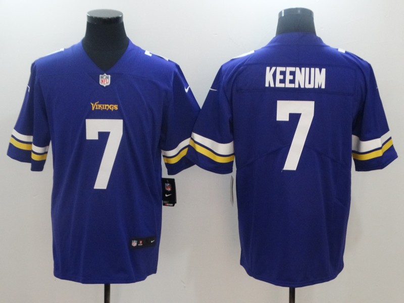 Men's Minnesota Vikings Case Keenum #7 Purple Jersey